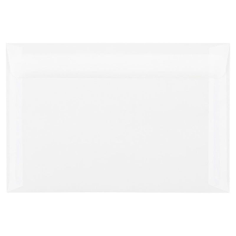 LUXPaper 6 x 9 Booklet Envelopes | Clear Translucent | 30lb. Text | 50 Qty - Image 1